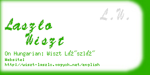 laszlo wiszt business card